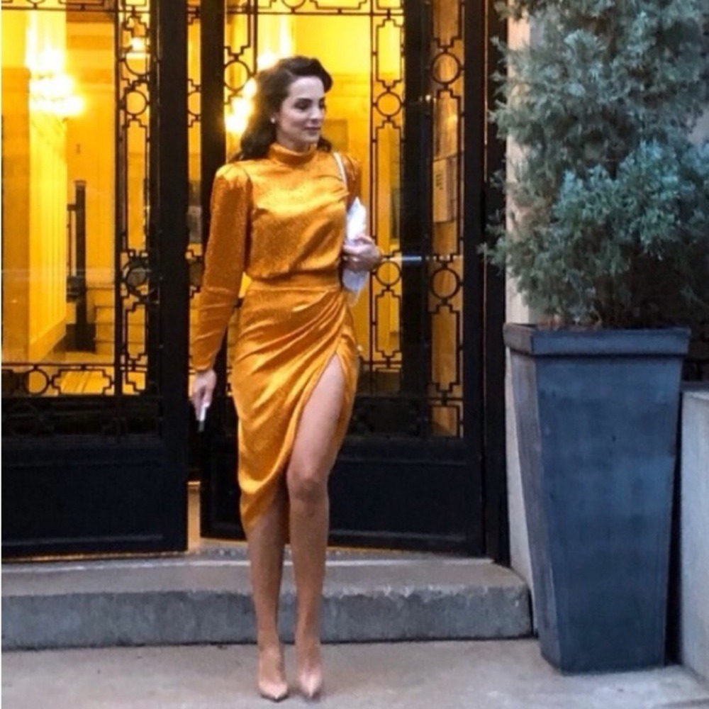 NWT RONNY KOBO Kaira Dress in Marigold XS